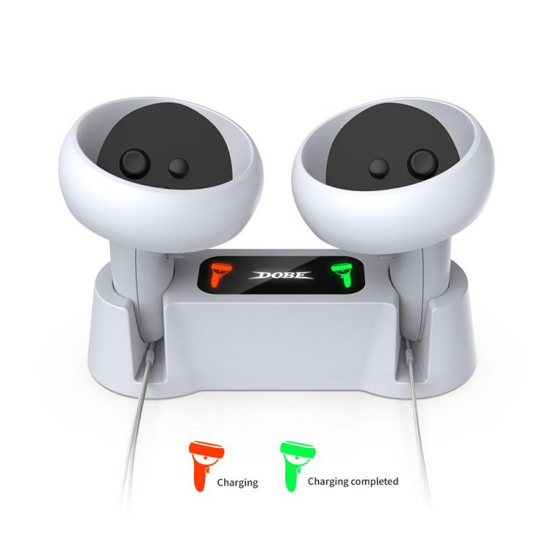 DOBE TY-18170 Charging Dock Station Dual Controller Charger Holder Base for Oculus Quest 2 VR Accessories DOBE TY-18170 Charging Dock Station Dual Controller Charger Holder Base for Oculus Quest 2 VR Accessories